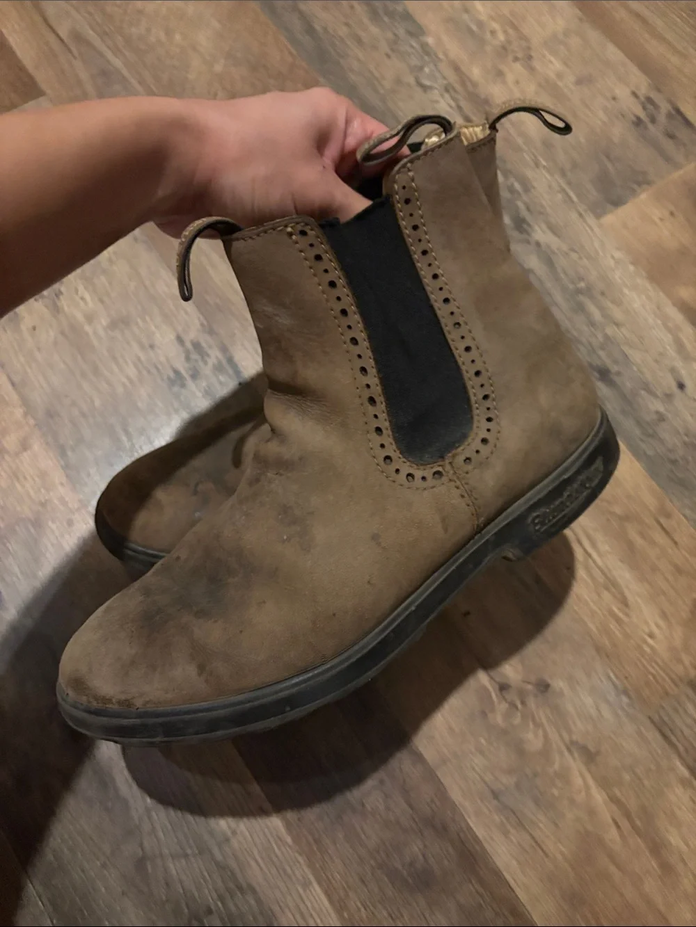 Blundstone Men's Brown Chelsea Work Boots